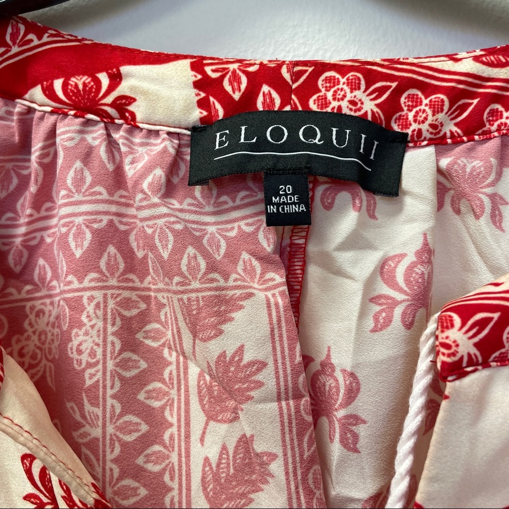 ELOQUII Gathered Sleeve Boho Dress Plus Size 20 - Picture 6 of 8